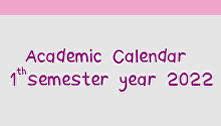 Academic Calendar 1st semester year 2022