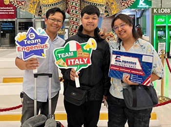 Congratulations for Mr. Ratchaphum
Boonna, M. 4/2. The English Program,
which is traveling as an exchange
student in Italy.