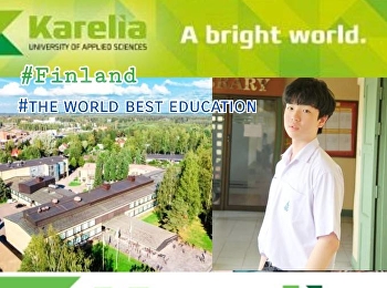 Congratulations  Mr.Kairun Kaewbamrung,
M.6/1 student (English Program) who has
passed the selection. Has been accepted
to study at the bachelor's degree level.
Faculty of Engineering Karelia
University Finland