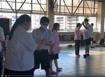 Grade 12 students practice dancing for
the academic year 2023.