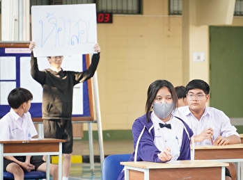 Demonstration School students
Participate in anti-corruption campaign
activities To promote awareness of
anti-corruption and instill morality and
ethics according to the principles of
good governance.