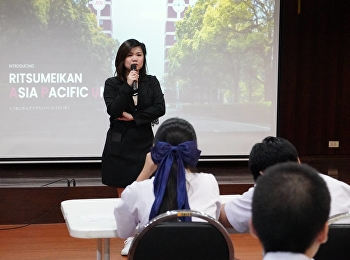 Ritsumekan Asia Pacific University comes
to provide guidance and public relations
for studying in Japan.