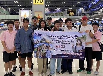 Congratulations to Nong Chin, Mr. Napich
Suphap, M.4/1, who traveled to the
United States as an exchange student for
1 academic year with the GIE exchange
student program.