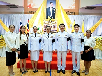 The administrators, staff, and students
of Demonstration School of Suan Sunandha
Rajabhat University participated in a
ceremony to offer their best wishes on
the occasion of the birthday anniversary
of His Majesty King Maha Vajiralongkorn